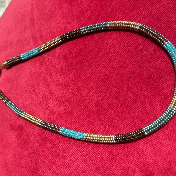 Handwoven Necklace, Beaded Necklace, Rope Necklace, Herringbone Necklace - Picture 4 of 8